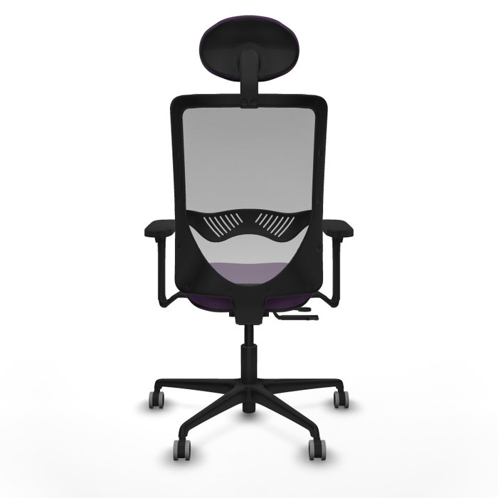 PIQUERAS Y CRESPO Silla de oficina Zulema con mecanismo Sincro/Traslack, Morado y Gris