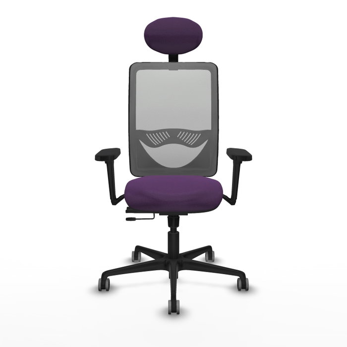PIQUERAS Y CRESPO Silla de oficina Zulema con mecanismo Sincro/Traslack, Morado y Gris