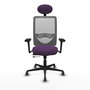 PIQUERAS Y CRESPO Silla de oficina Zulema con mecanismo Sincro/Traslack, Morado y Gris
