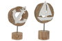 DKD Home Decor Decoración de Resina Barco Ancla Surtido 2 Unidades