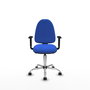 PIQUERAS Y CRESPO Silla de oficina Aýna Azul con mecanismo Asincro