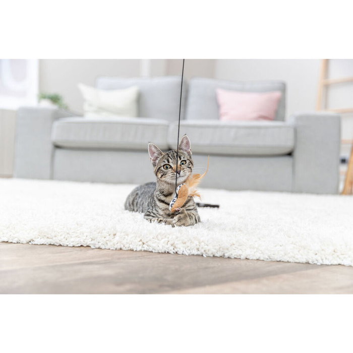 Juguete para gatos Trixie Beige Poliéster Madera Corazón Juguete para gatos Trixie Beige Poliéster Madera Corazón