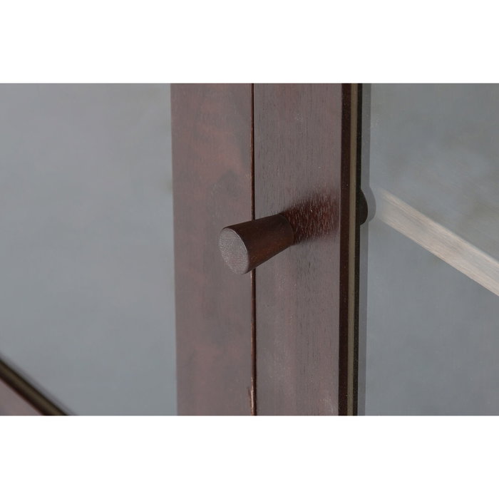 DKD Home Decor Buffet KITH MDF y Cristal Marrón Oscuro