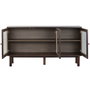 DKD Home Decor Buffet KITH MDF y Cristal Marrón Oscuro