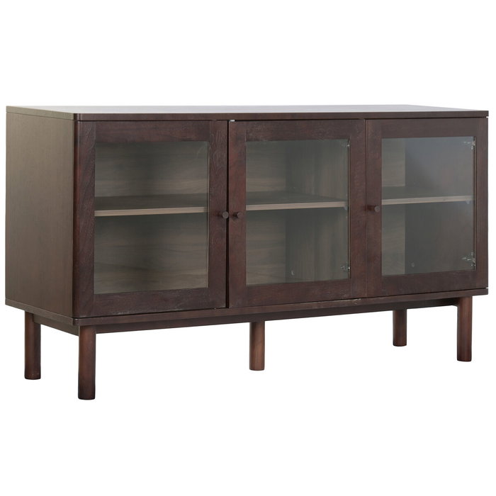 DKD Home Decor Buffet KITH MDF y Cristal Marrón Oscuro