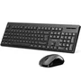 Vention Combo Teclado y Ratón Inalámbricos 2.4G, Teclado Inglés 104 Teclas y Ratón, Negro, Modelo KTZB0-EN, para Windows 8/10/11