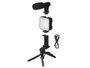 Argon Soporte Selfie 3 en 1 - Trípode Extensible con Cable de 55 cm, 18 x 26.5 x 18 cm, Material Plástico, Color Negro, Funciona con 3 Pilas AA (No Incluidas) (Set de 8)