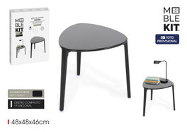Inde Mesa de Centro de Madera, Negro, 48,9 x 54,3 x 7,7 cm (4 Unidades)