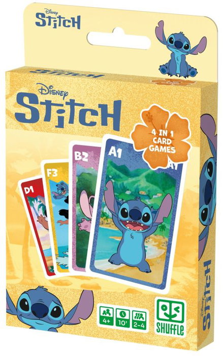 Shuffle Baraja Infantil Stitch 4 en 1
