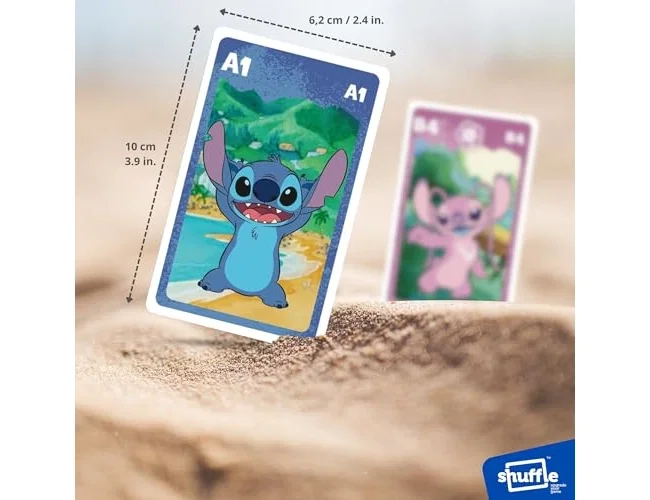 Shuffle Juego de Cartas 4 en 1 Stitch Disney