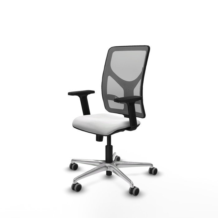 PIQUERAS Y CRESPO Silla de oficina Motilla con mecanismo Sincro, Blanco y Gris