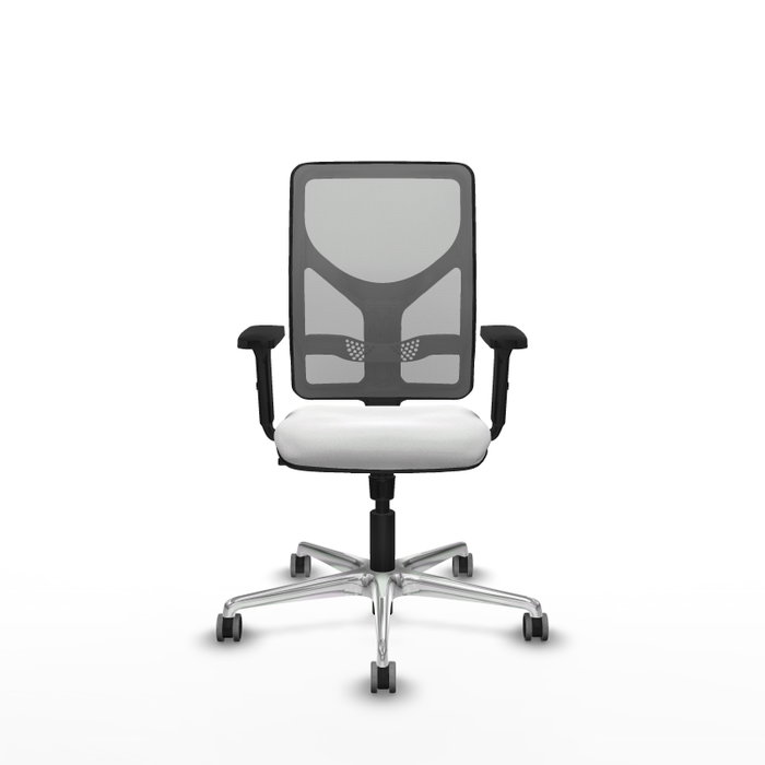 PIQUERAS Y CRESPO Silla de oficina Motilla con mecanismo Sincro, Blanco y Gris