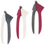 Cook Concept Prensa de Ajos, 17.5 cm, Material ABS y Acero Inoxidable, Colores Surtidos (Blanco, Gris, Burdeos)