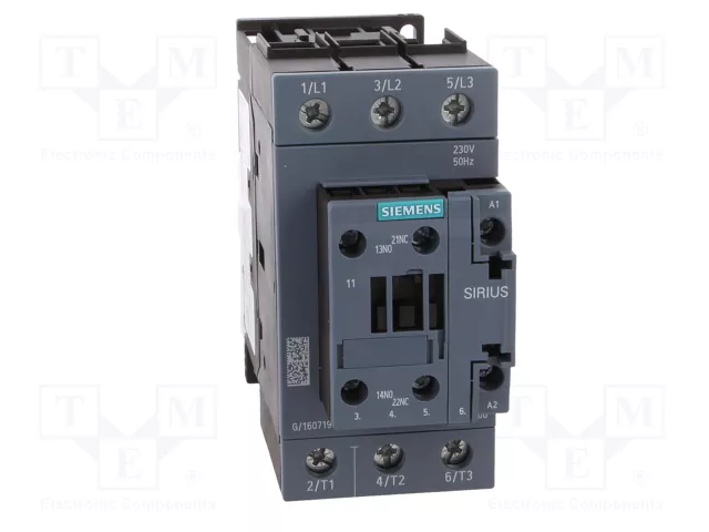 SIEMENS 3RT2035-1AP00 Contactor 3-polar 40A 230VAC SIEMENS 3RT2035-1AP00 Contactor 3-polar 40A 230VAC