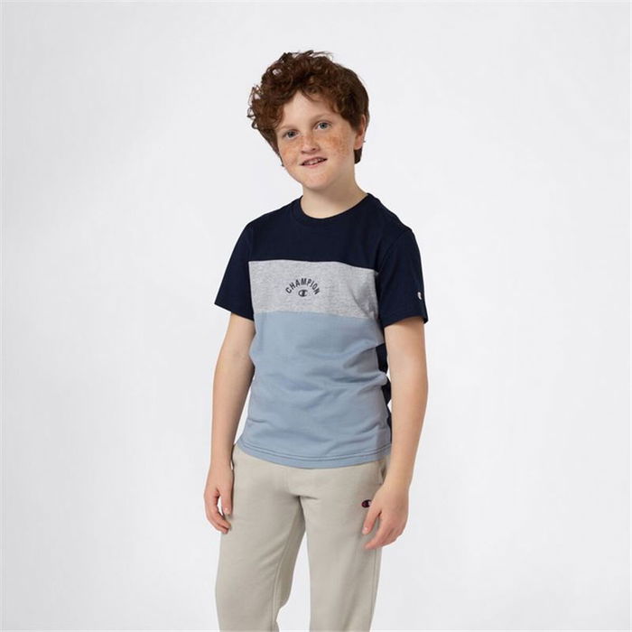 Camiseta de Manga Corta Infantil Champion Icons Plus Azul Azul cielo S