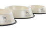 DKD Home Decor Bol Básicos de Metal, Set de 4 Piezas Beige, Comedero 1.5L, Dimensiones 29x29x6.5 cm