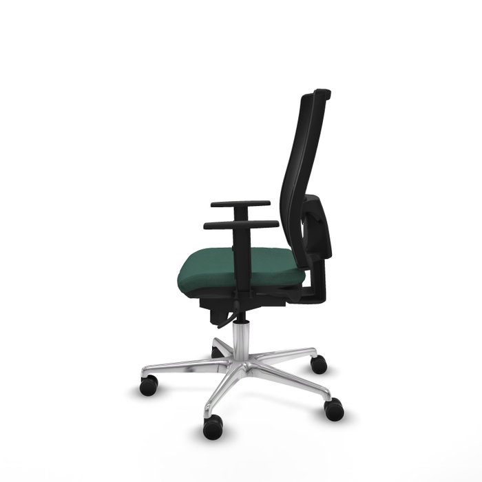 PIQUERAS Y CRESPO Silla de oficina Horna con mecanismo Sincro, Verde botella y Negro