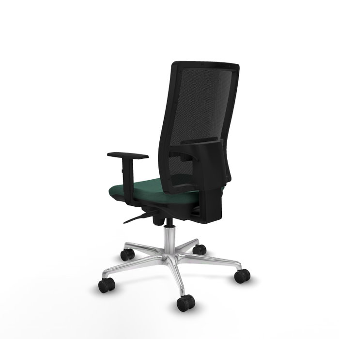 PIQUERAS Y CRESPO Silla de oficina Horna con mecanismo Sincro, Verde botella y Negro