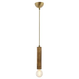Opviq Av-1651-1E Lámpara de Araña de Madera Vintage, Alto 80 cm, Diámetro 6 cm