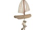 DKD Home Decor Decoración Colgante Albasia Azul y Blanco