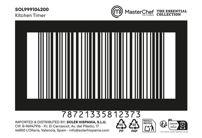 Inde Temporizador de Cocina Manual, 59 x 45 mm, Temporizador Mecánico con Ventosa para Encimera (4 Unidades)