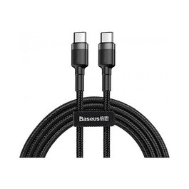 Baseus Cable Cafule USB-C a USB-C 60W 1m Negro/Gris