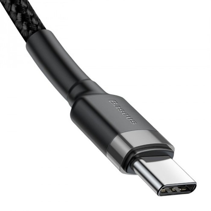 Baseus Cable Cafule USB-C a USB-C 60W 1m Negro/Gris