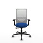 PIQUERAS Y CRESPO Silla de oficina Zulema con mecanismo Sincro/Traslack, Azul y Blanco