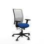 PIQUERAS Y CRESPO Silla de oficina Zulema con mecanismo Sincro/Traslack, Azul y Blanco