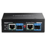 Trendnet TI-BF22SFP Convertidor de Medios Industrial 2 Puertos SFP a Gigabit PoE++ Negro