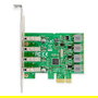 Digitus Tarjeta Add-On PCI Express USB 3.0 PCIe de 4 puertos, USB 3.2 Gen 1, Factor de forma Full-height / Low-profile, Compatible con Windows 10/7/8/8.1 y Linux
