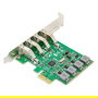 Digitus Tarjeta Add-On PCI Express USB 3.0 PCIe de 4 puertos, USB 3.2 Gen 1, Factor de forma Full-height / Low-profile, Compatible con Windows 10/7/8/8.1 y Linux