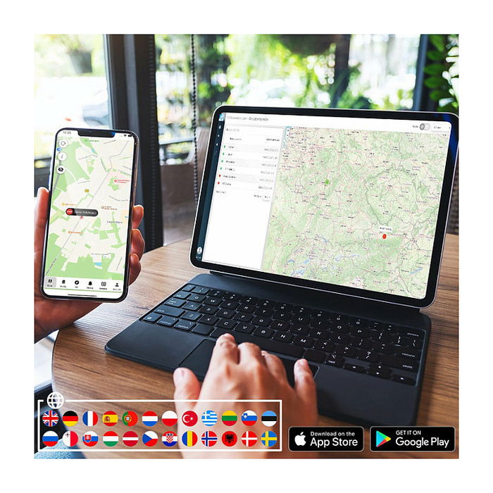 YUKAtrack easyWire 2G AIO Rastreador GPS para Coche con SIM + Datos Plan, Universal, Negro, IP65, Resistente al Agua