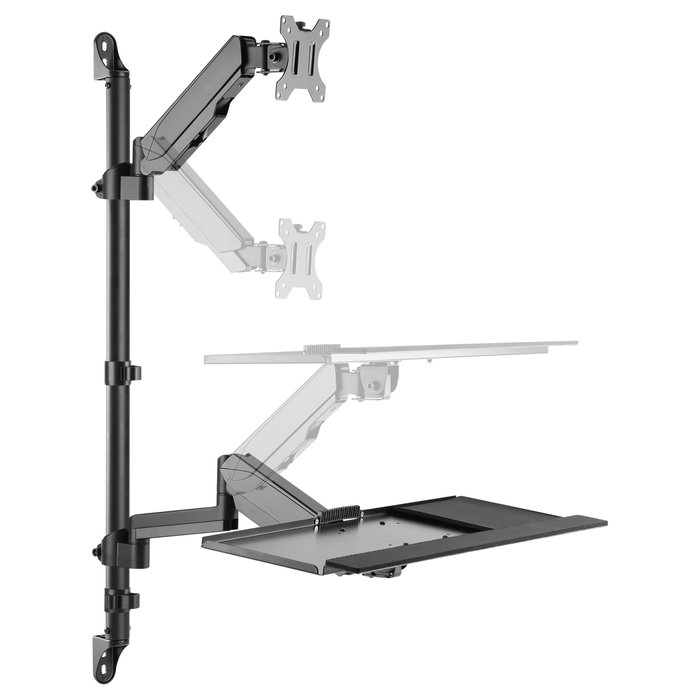 Equip Estación de Trabajo de Pared 650170 para Monitor de 17-32 Pulgadas, Negro