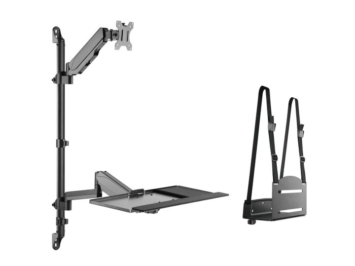 Equip Estación de Trabajo de Pared 650170 para Monitor de 17-32 Pulgadas, Negro
