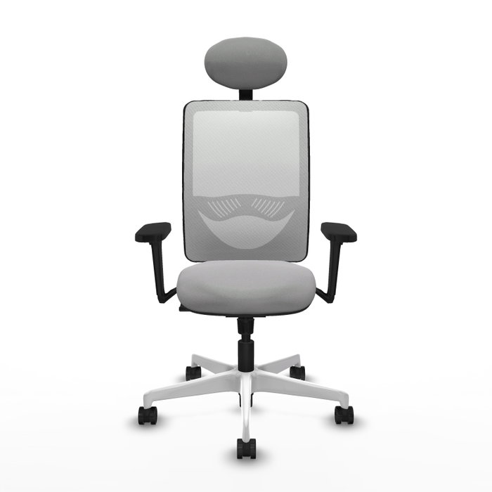 PIQUERAS Y CRESPO Silla de oficina Zulema con mecanismo Sincro, Gris claro y Blanco PIQUERAS Y CRESPO Silla de oficina Zulema con mecanismo Sincro, Gris claro y Blanco
