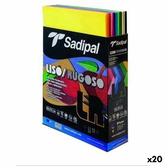 Sadipal Cartulina 220g Texturizada Blanco 50x70 cm (Set de 20)