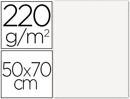 Sadipal Cartulina 220g Texturizada Blanco 50x70 cm (Set de 20)