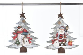 DKD Home Decor Colgantes de Metal para Navidad, Surtido de 2 Colores