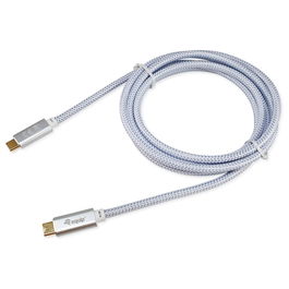 EQUIP 128360 Cable USB-C 3.2 Macho a Macho 3.00m PD 100W 4K/60Hz Blanco