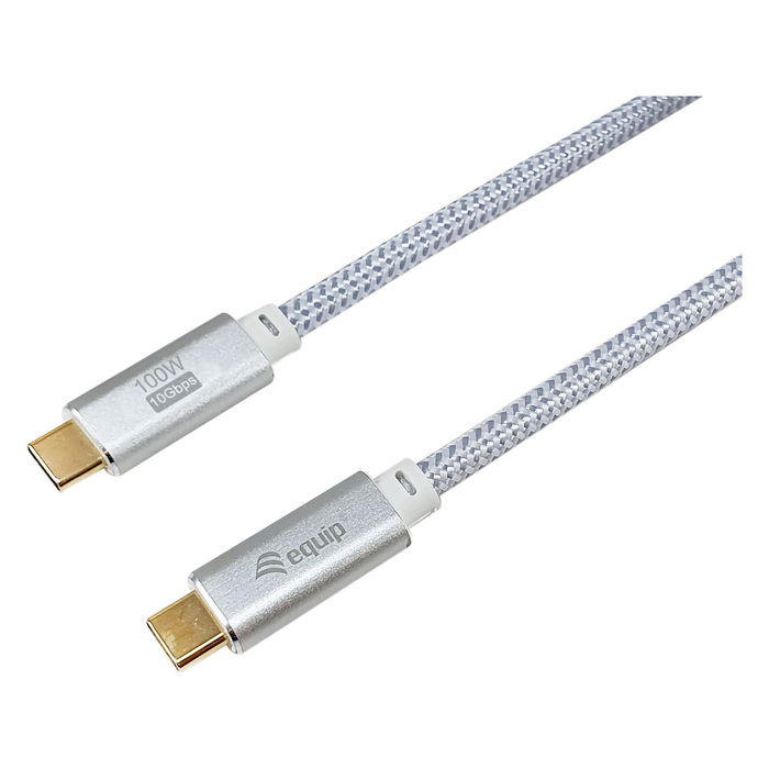 EQUIP 128360 Cable USB-C 3.2 Macho a Macho 3.00m PD 100W 4K/60Hz Blanco