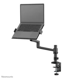 Neomounts DS20-425BL1 NEXT Lite - Soporte de escritorio ajustable para portátiles de 11.6" a 17.3" (hasta 5 kg) - Negro, 360° rotación, VESA 100x100, gestión de cables