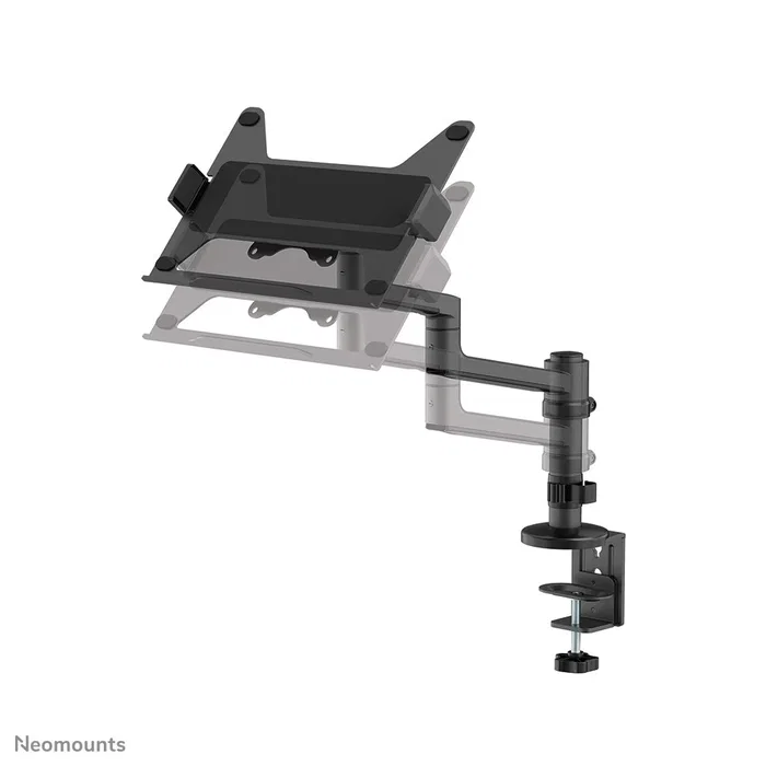 Neomounts DS20-425BL1 NEXT Lite - Soporte de escritorio ajustable para portátiles de 11.6" a 17.3" (hasta 5 kg) - Negro, 360° rotación, VESA 100x100, gestión de cables