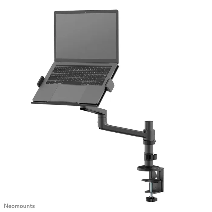 Neomounts DS20-425BL1 NEXT Lite - Soporte de escritorio ajustable para portátiles de 11.6" a 17.3" (hasta 5 kg) - Negro, 360° rotación, VESA 100x100, gestión de cables