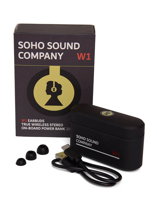 Auricular Soho Bluetooth Tws con Batería Ext. Negro