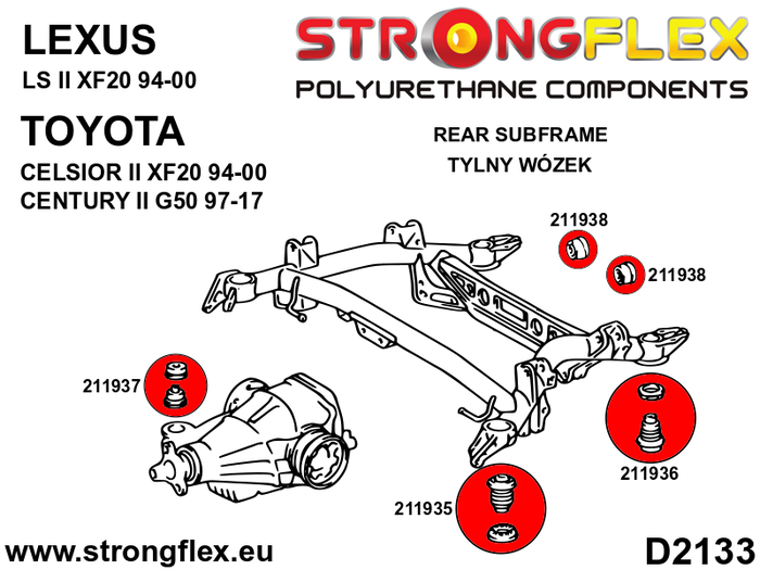 StrongFlex STF211937B Silentblock Diferencial Trasero Delantero