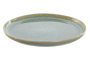 DKD Home Decor Set de 6 Platos de Gres Esmaltado Turquesa 22x22x2 cm