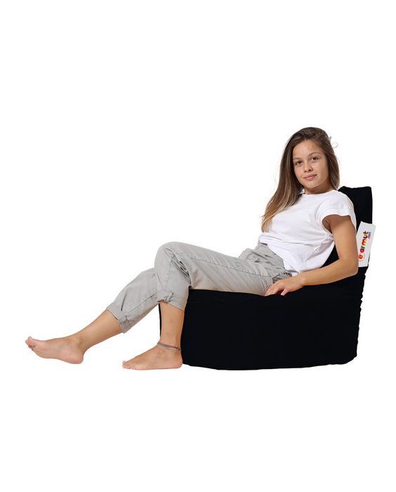 Atelier Del Sofa Puf de Jardín Black v2, Comodidad y Estilo, Resistente a la Intemperie, Negro, para Exteriores