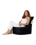 Atelier Del Sofa Puf de Jardín Black v2, Comodidad y Estilo, Resistente a la Intemperie, Negro, para Exteriores
