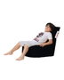 Atelier Del Sofa Puf de Jardín Black v2, Comodidad y Estilo, Resistente a la Intemperie, Negro, para Exteriores